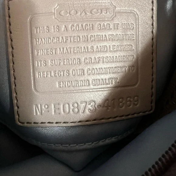 Vintage coach shoulder bag grey - Picture 5 of 7